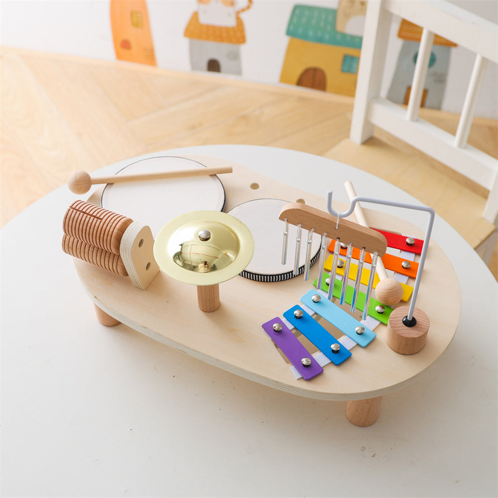 Jouets Montessori en bois pour bébé : éveil musical en douceur