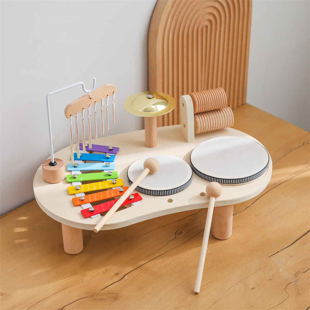 Jouets Montessori en bois pour bébé : éveil musical en douceur