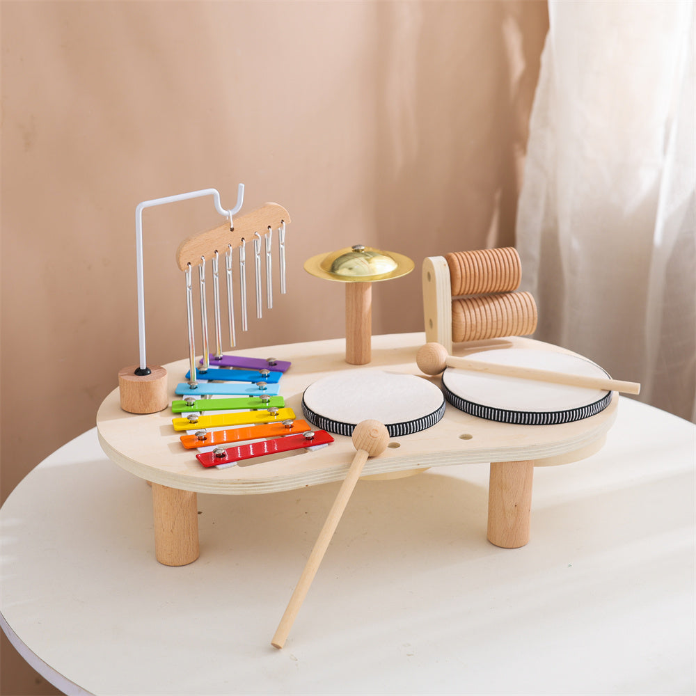 Jouets Montessori en bois pour bébé : éveil musical en douceur