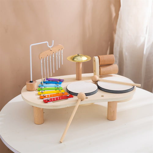Jouets Montessori en bois pour bébé : éveil musical en douceur